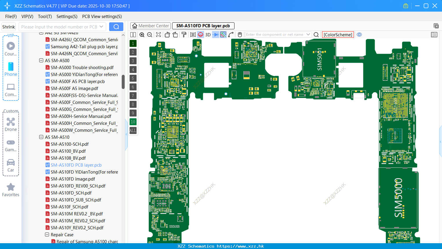 Samsung SM-A510FD PCB Layer